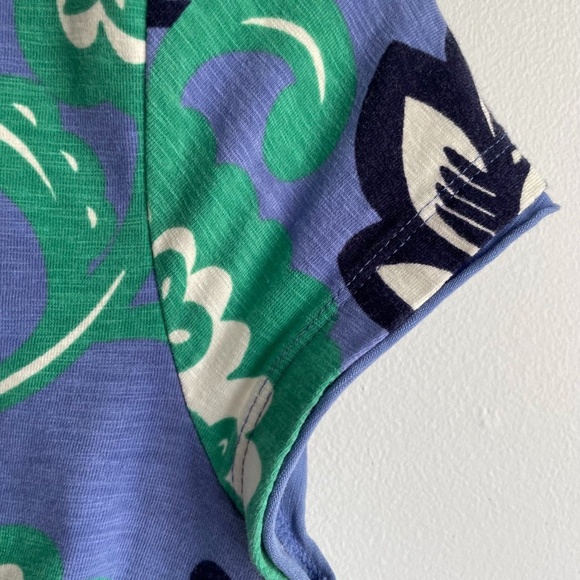 Boden Blue Floral Short Capped‎ Sleeve Ladies Career Dress, 2R - Picture 3 of 6